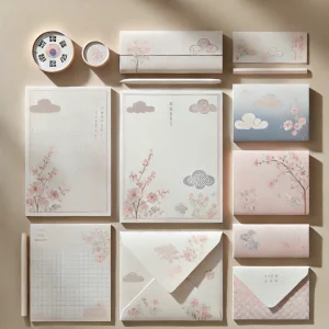 Set de papier à lettre Sakura Cloud